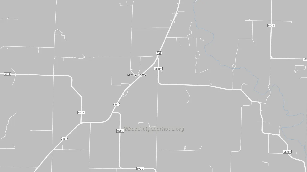 Transit Grade map of New Hartford, MO