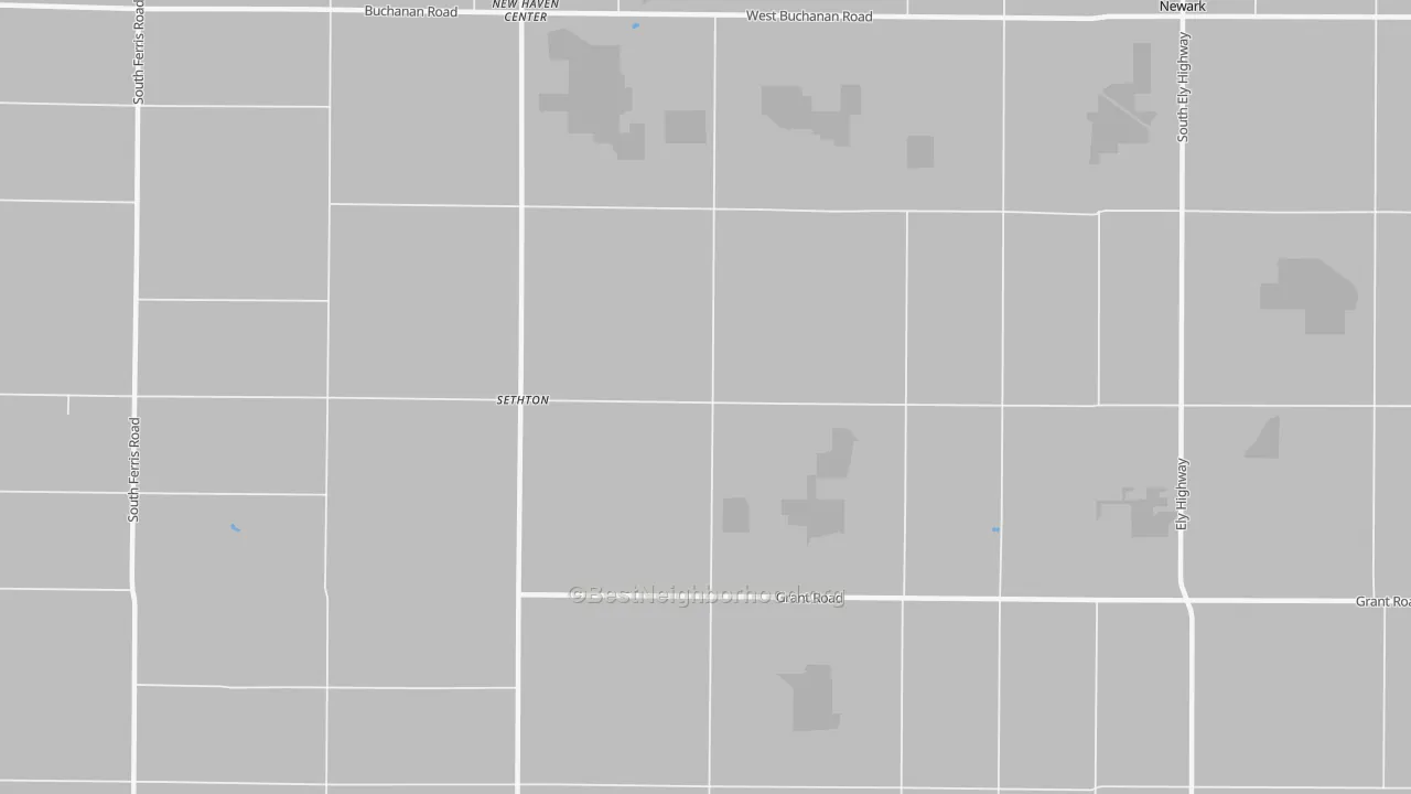 Transit Grade map of New Haven Center, MI