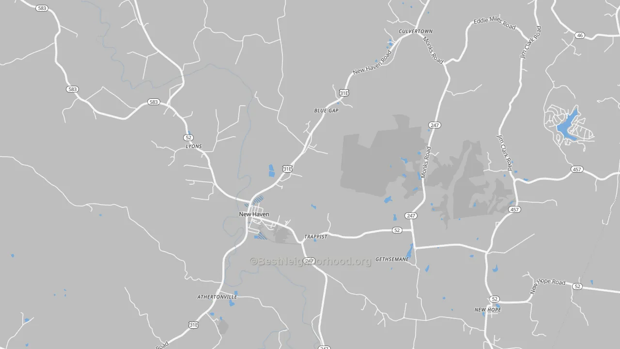 Transit Grade map of New Haven, KY
