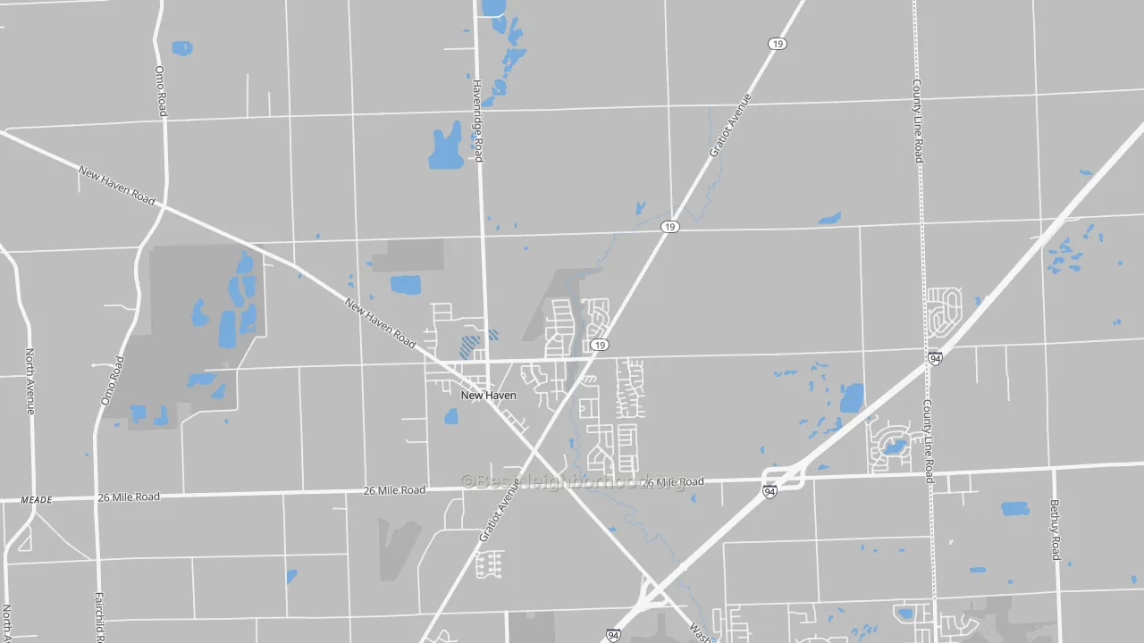 Transit Grade map of New Haven, MI