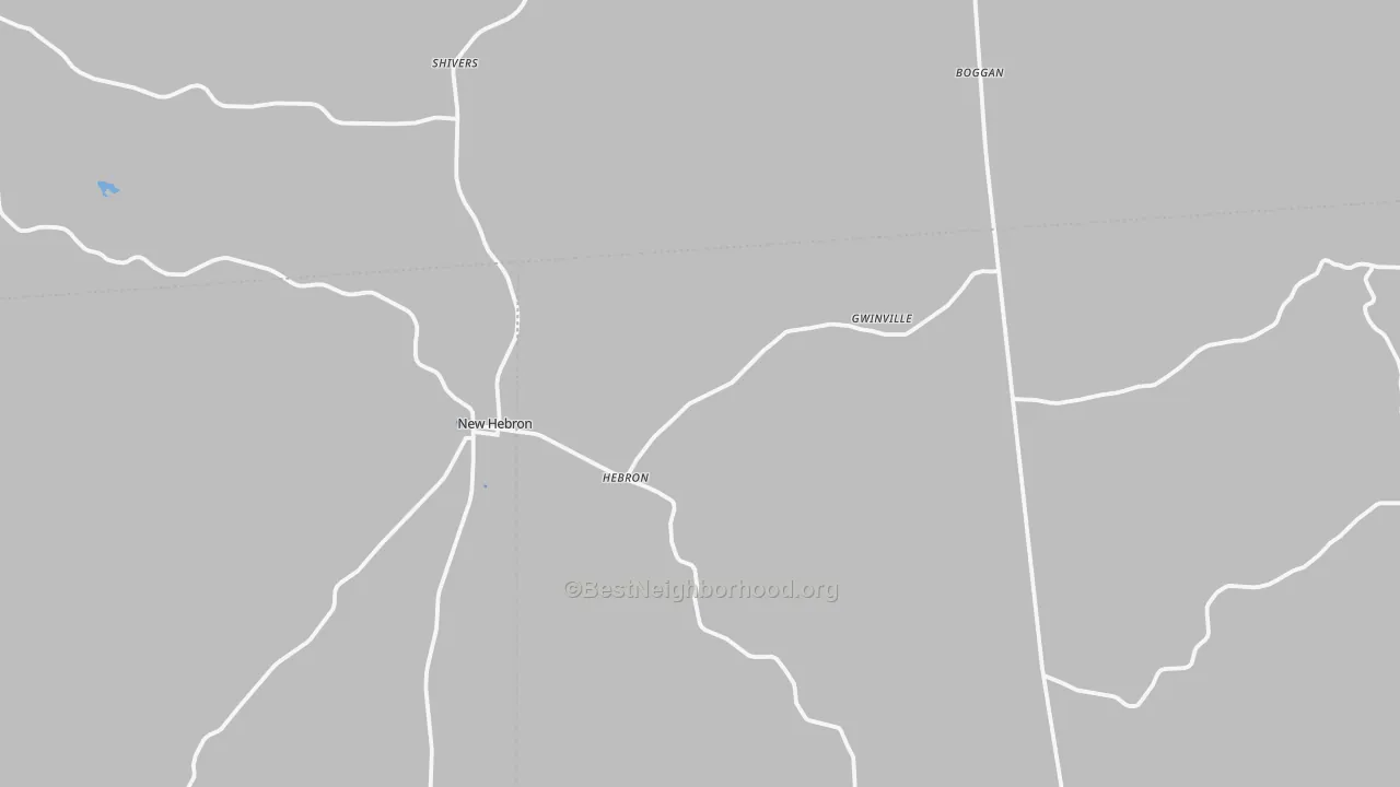 Transit Grade map of New Hebron, MS