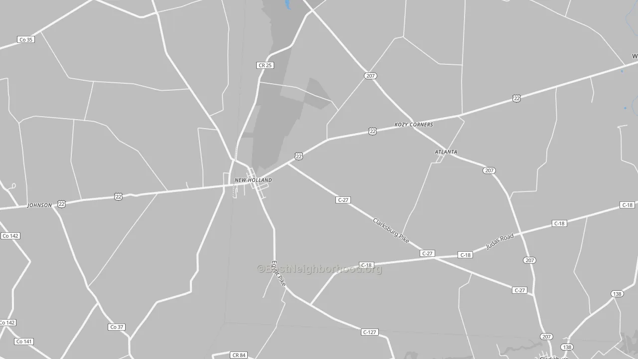 Transit Grade map of New Holland, OH