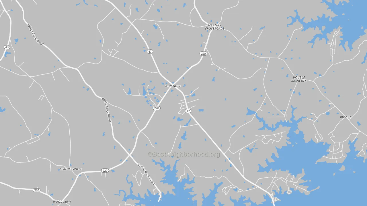Transit Grade map of New Hope, GA