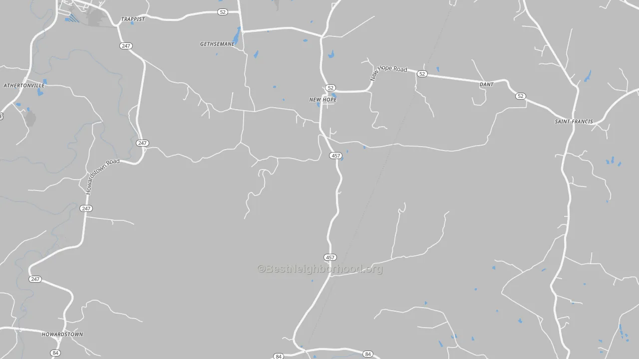 Transit Grade map of New Hope, KY