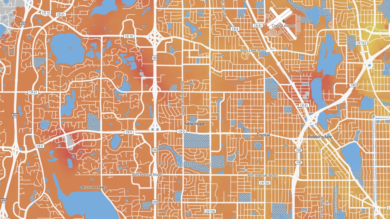 Transit Grade map of New Hope, MN