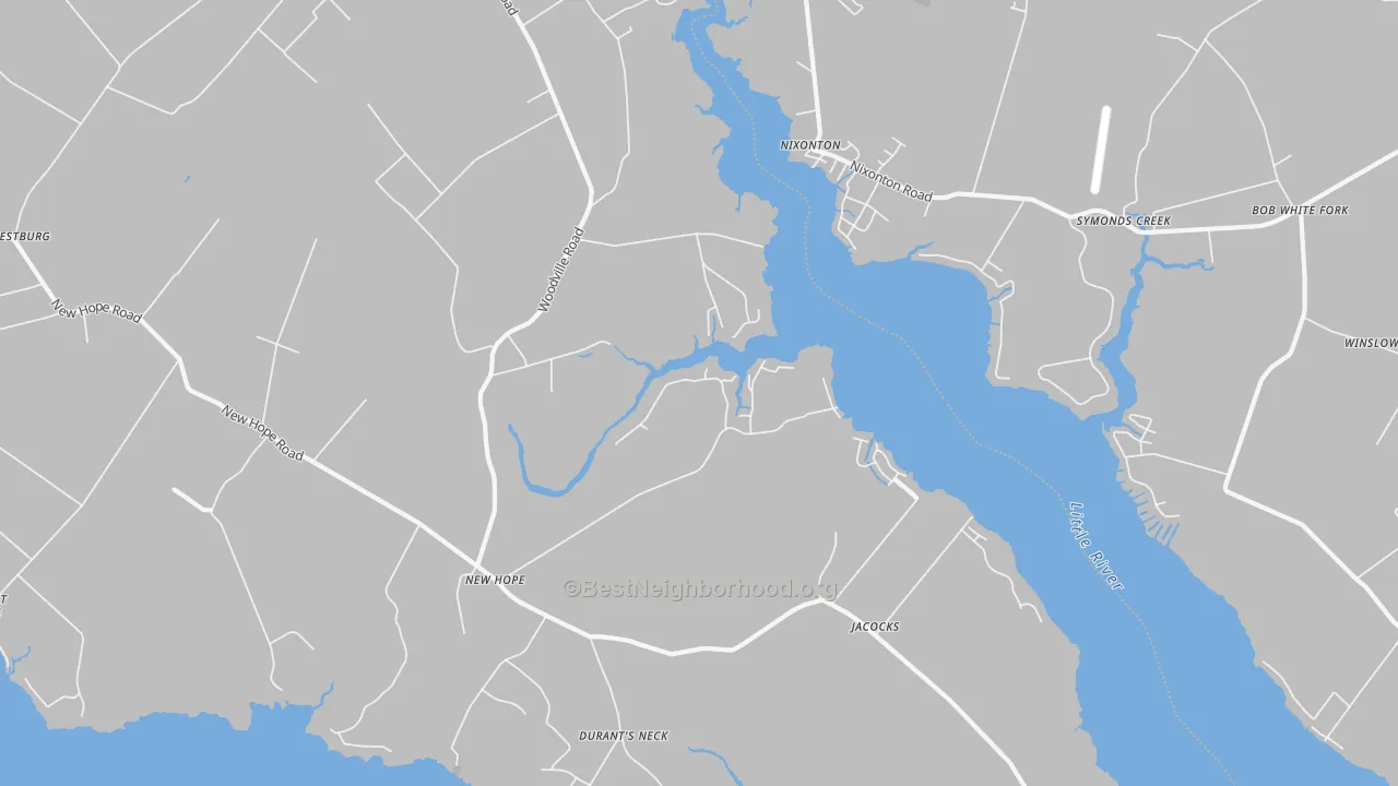 Transit Grade map of New Hope, NC
