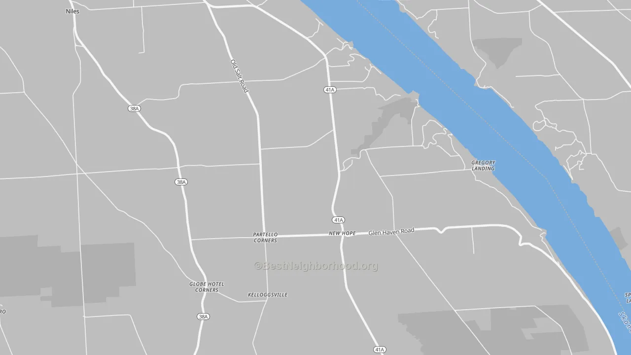 Transit Grade map of New Hope, NY
