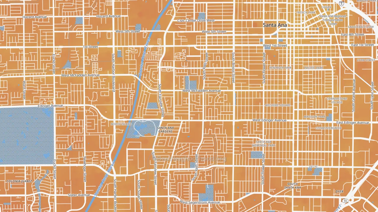 Transit Grade map of New Horizons, Santa Ana, CA