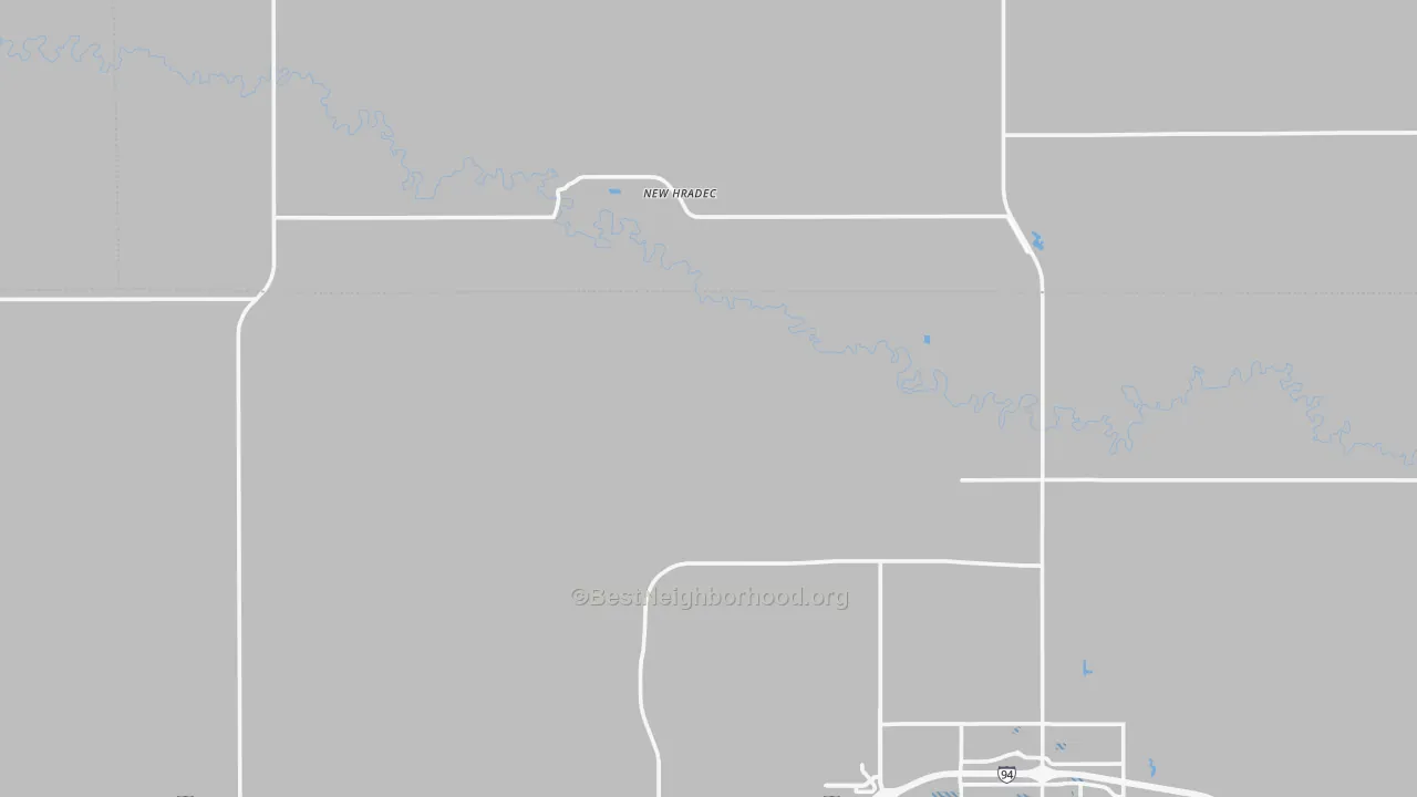 Transit Grade map of New Hradec, ND