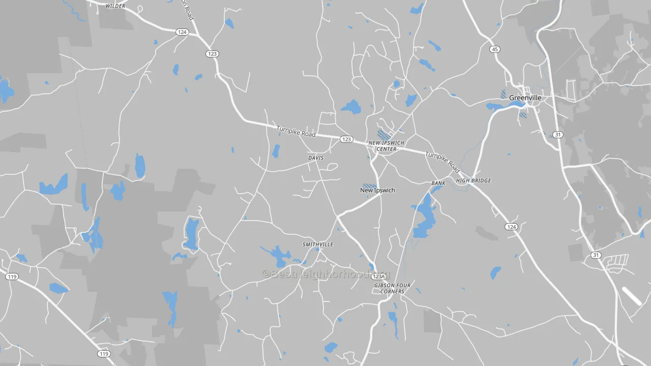 Transit Grade map of New Ipswich, NH