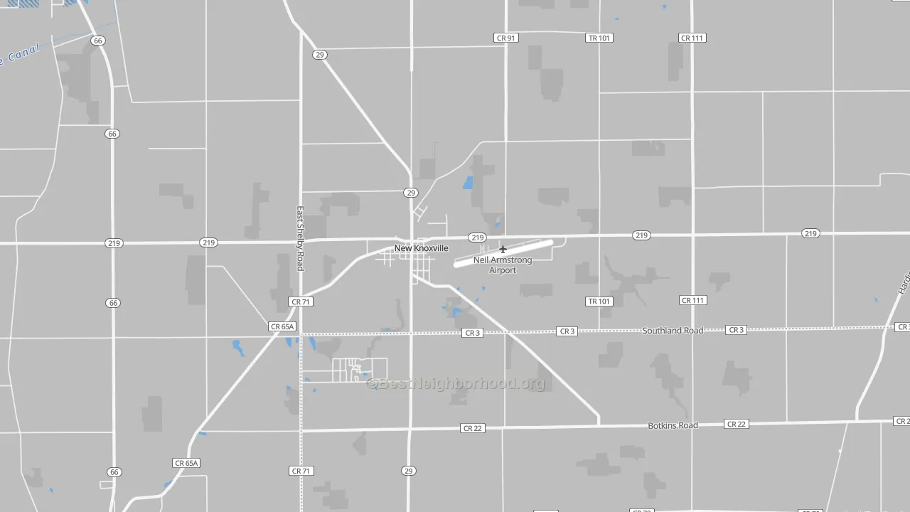 Transit Grade map of New Knoxville, OH