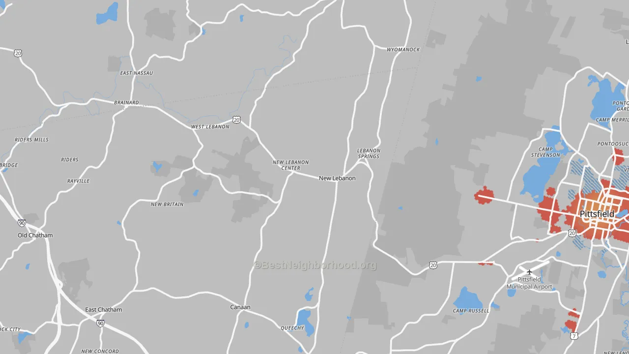 Transit Grade map of New Lebanon, NY