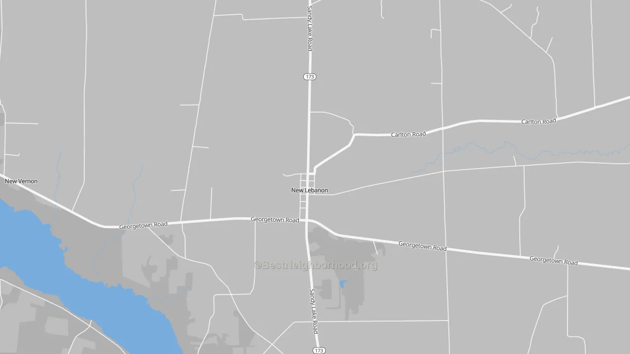 Transit Grade map of New Lebanon, PA