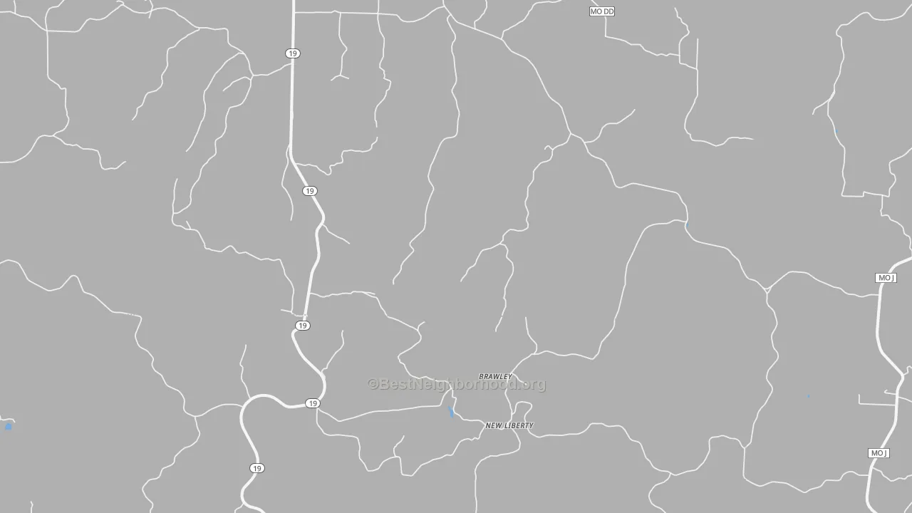 Transit Grade map of New Liberty, MO