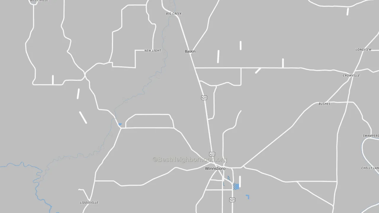 Transit Grade map of New Light, LA