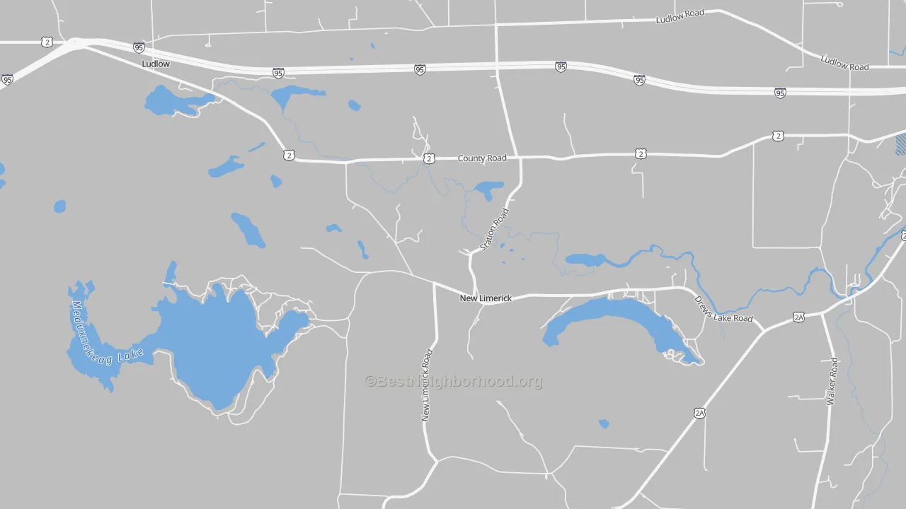Transit Grade map of New Limerick, ME