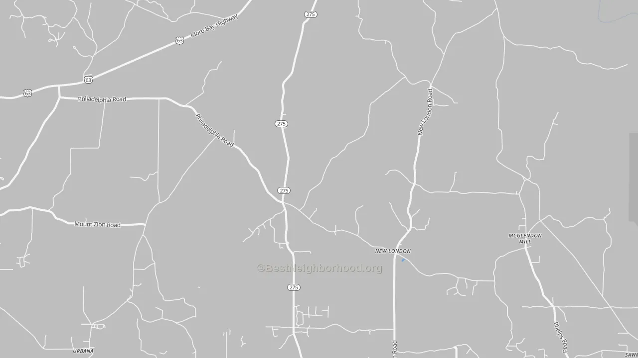 Transit Grade map of New London, AR