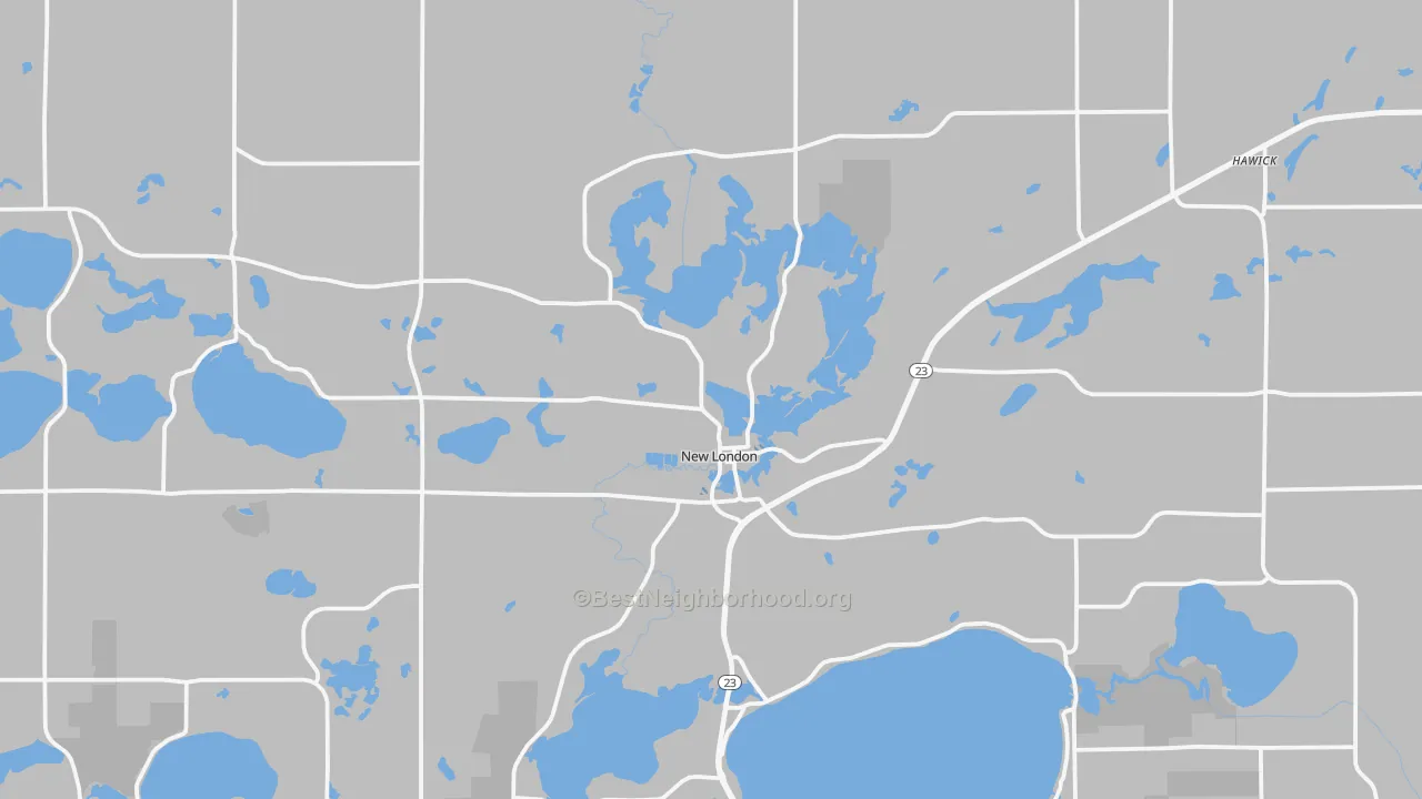 Transit Grade map of New London, MN