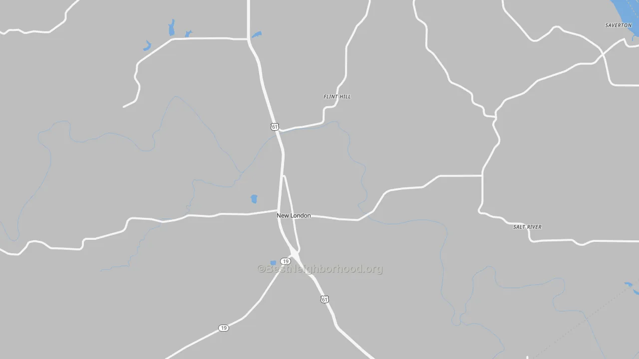Transit Grade map of New London, MO