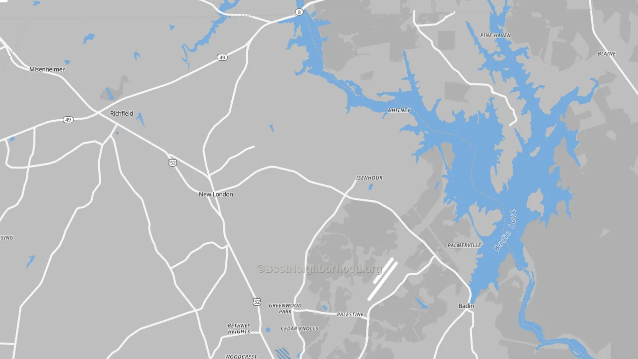 Transit Grade map of New London, NC