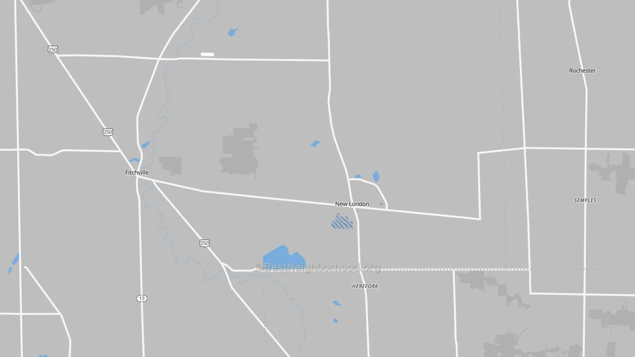 Transit Grade map of New London, OH