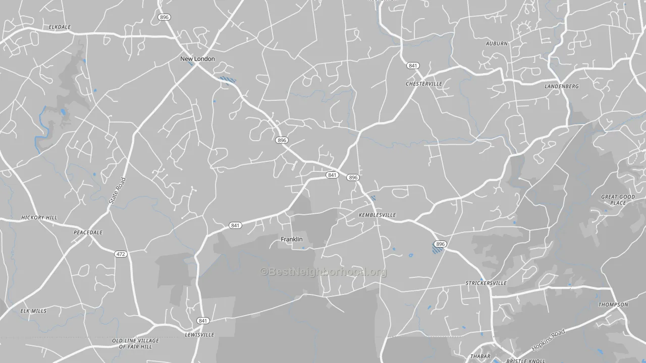 Transit Grade map of New London, PA