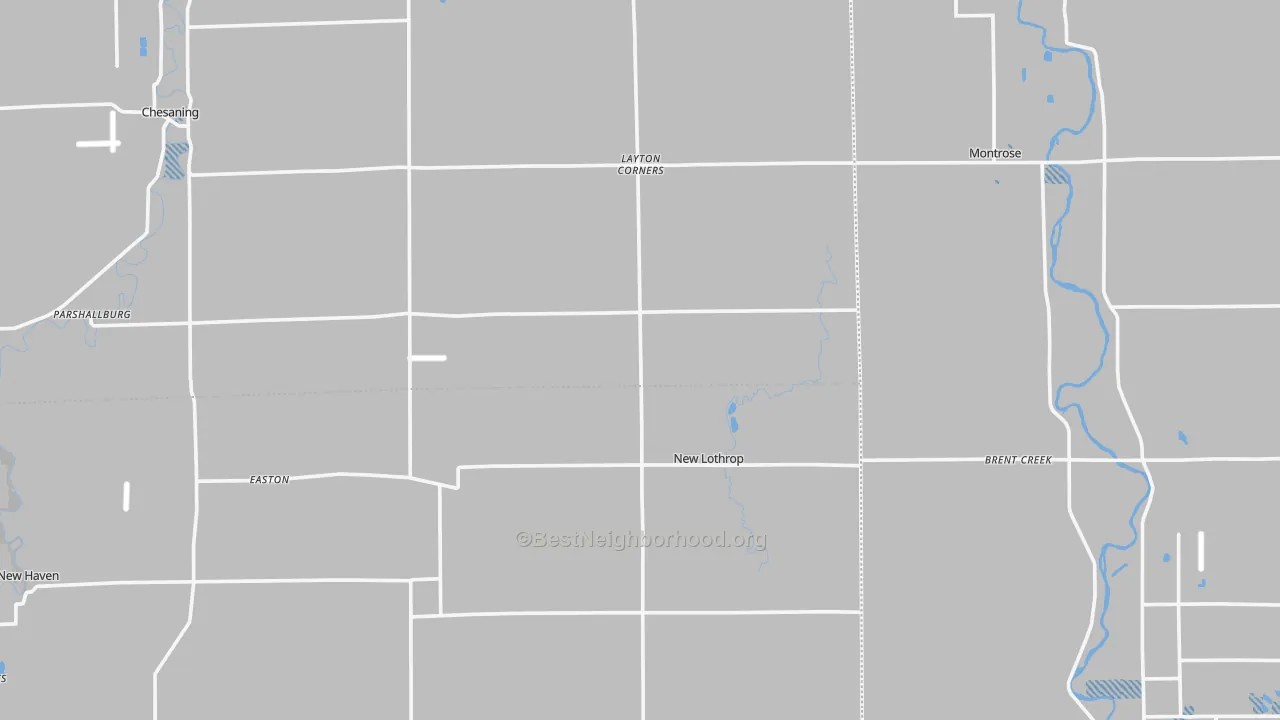 Transit Grade map of New Lothrop, MI