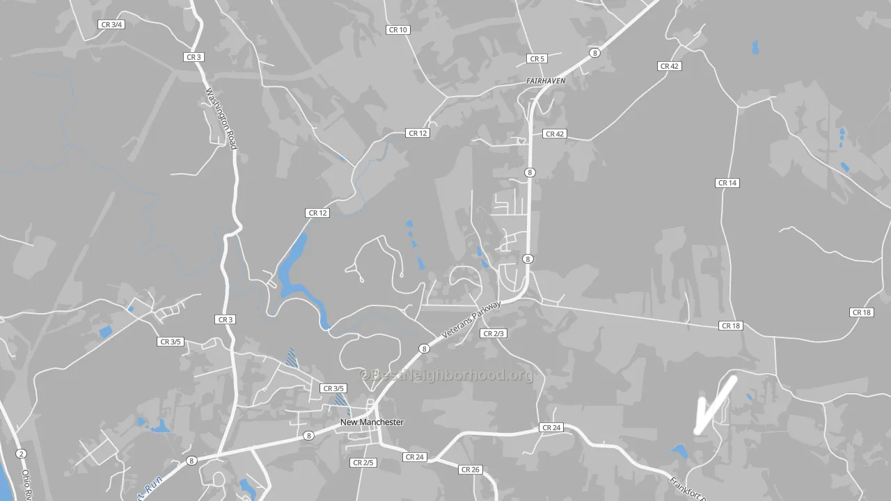 Transit Grade map of New Manchester, WV