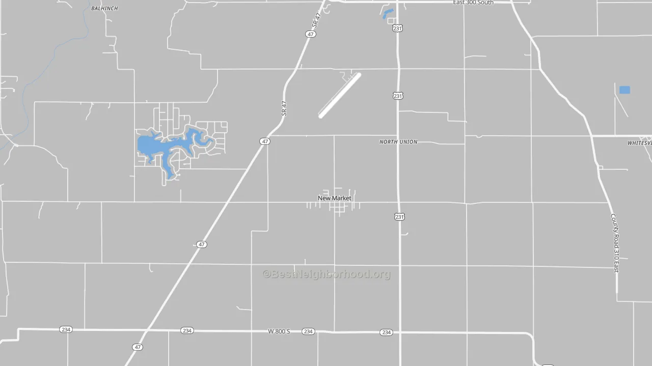 Transit Grade map of New Market, IN