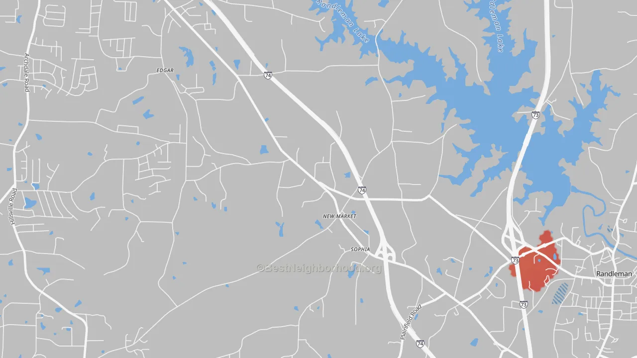 Transit Grade map of New Market, NC