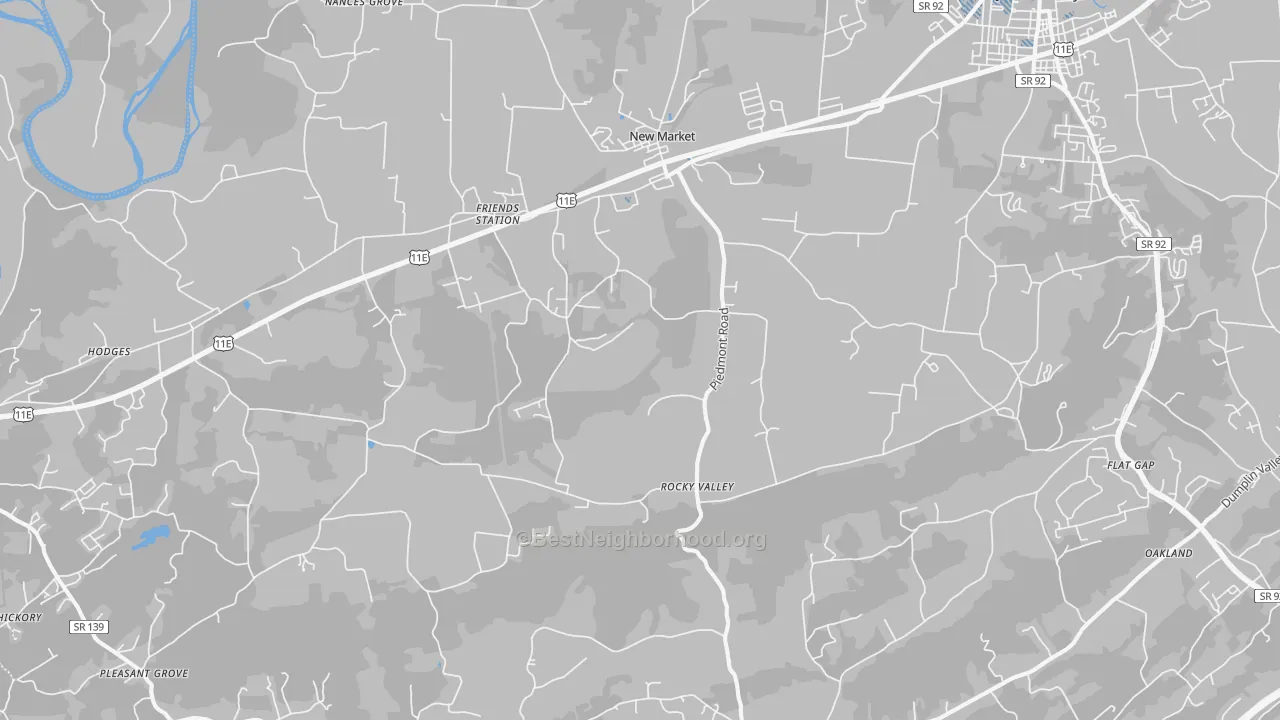 Transit Grade map of New Market, TN