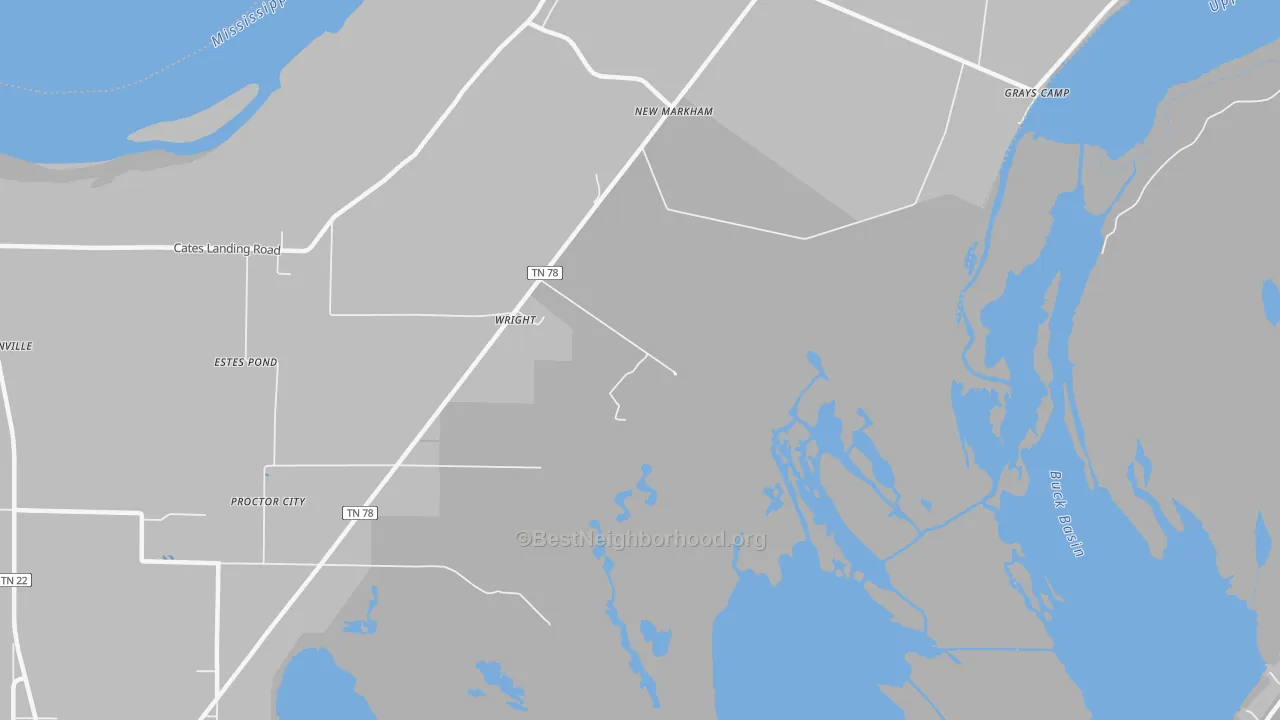 Transit Grade map of New Markham, TN