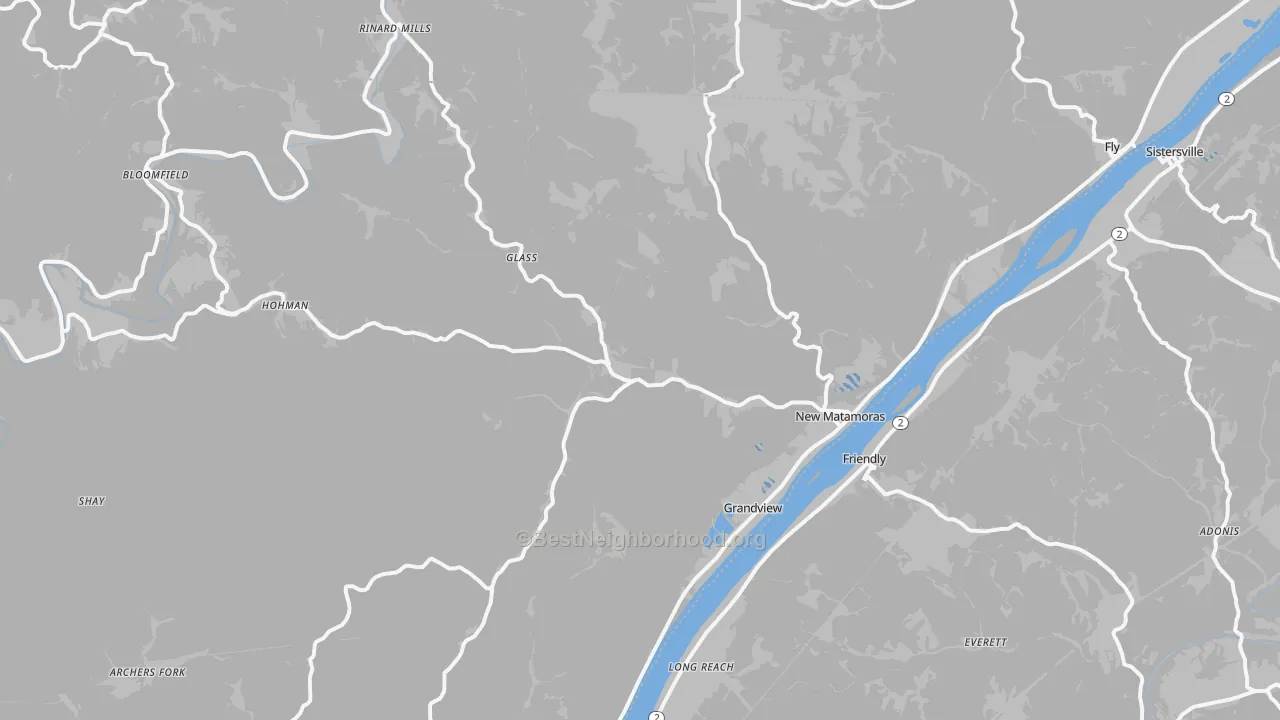 Transit Grade map of New Matamoras, OH