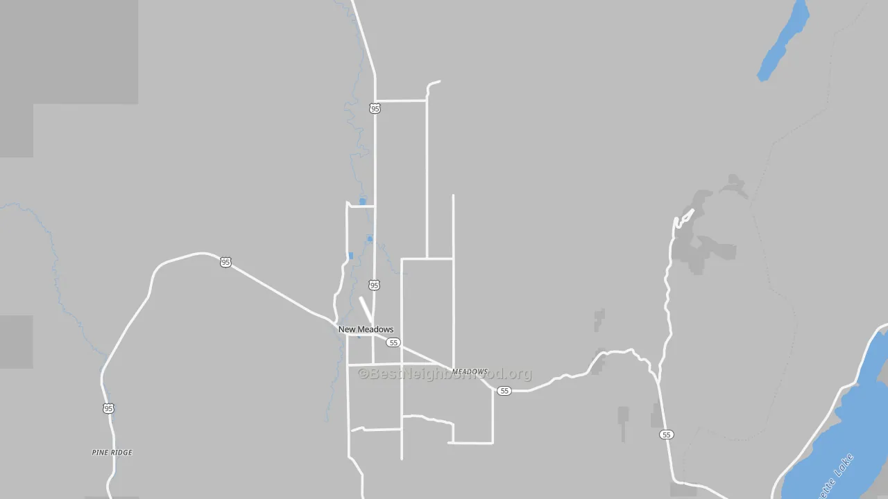 Transit Grade map of New Meadows, ID
