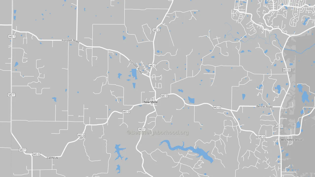 Transit Grade map of New Melle, MO