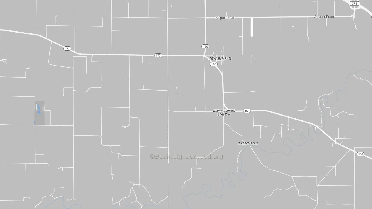 Transit Grade map of New Memphis, IL