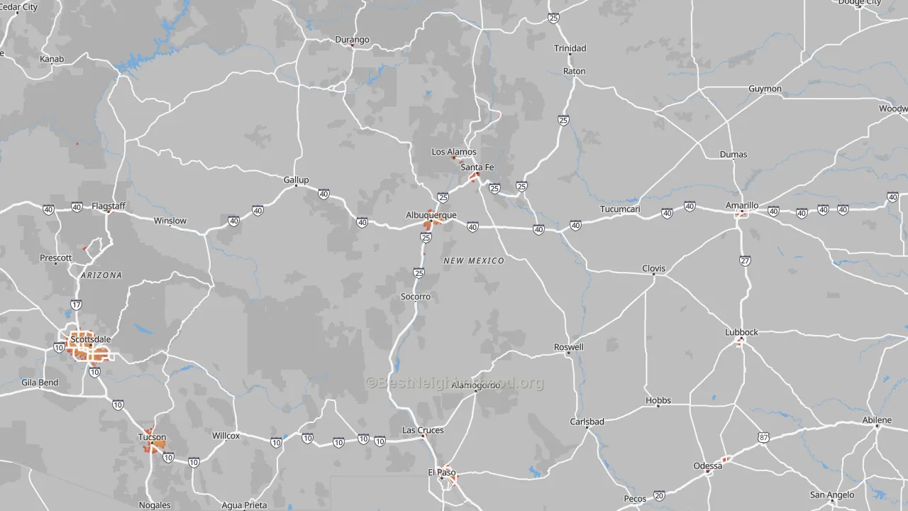 Transit Grade map of New Mexico