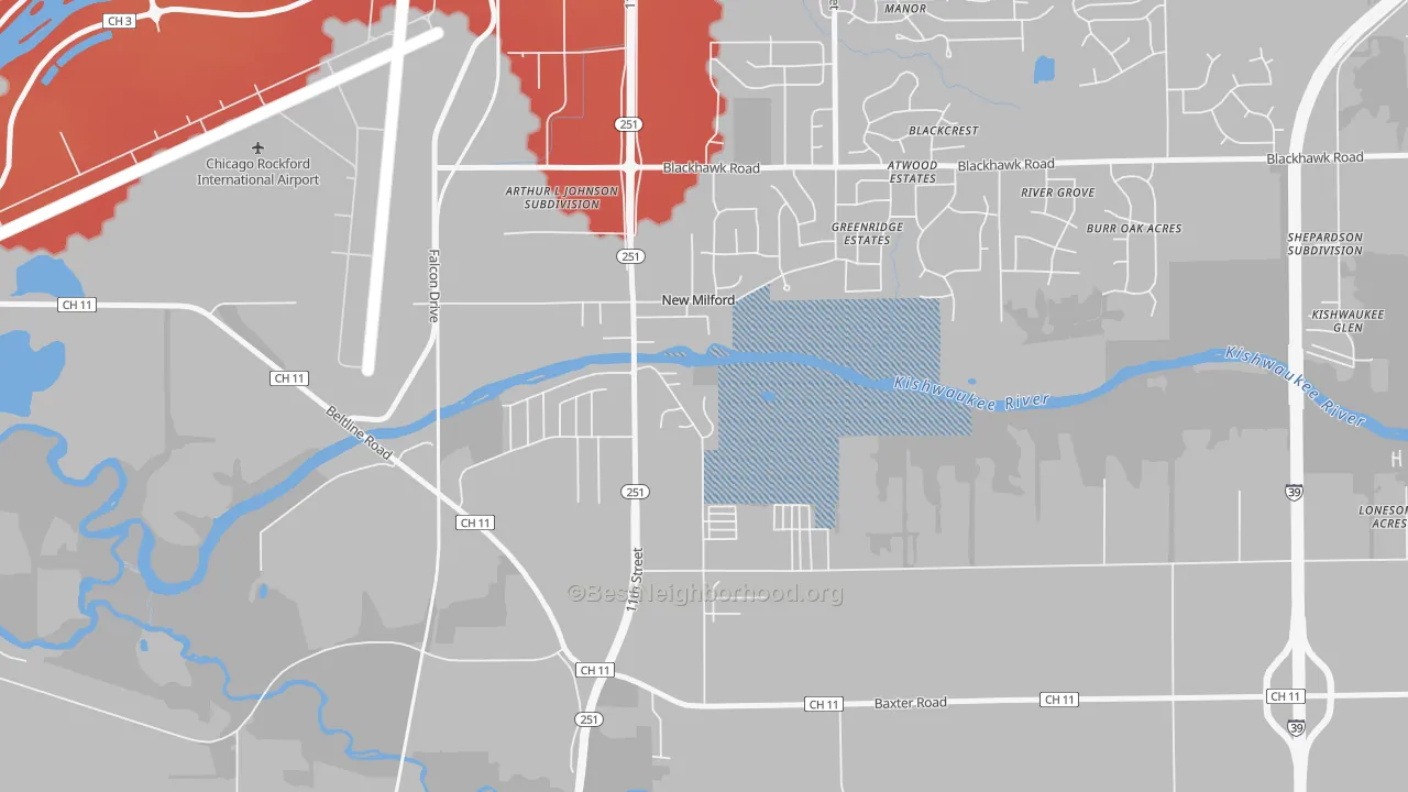 Transit Grade map of New Milford, IL