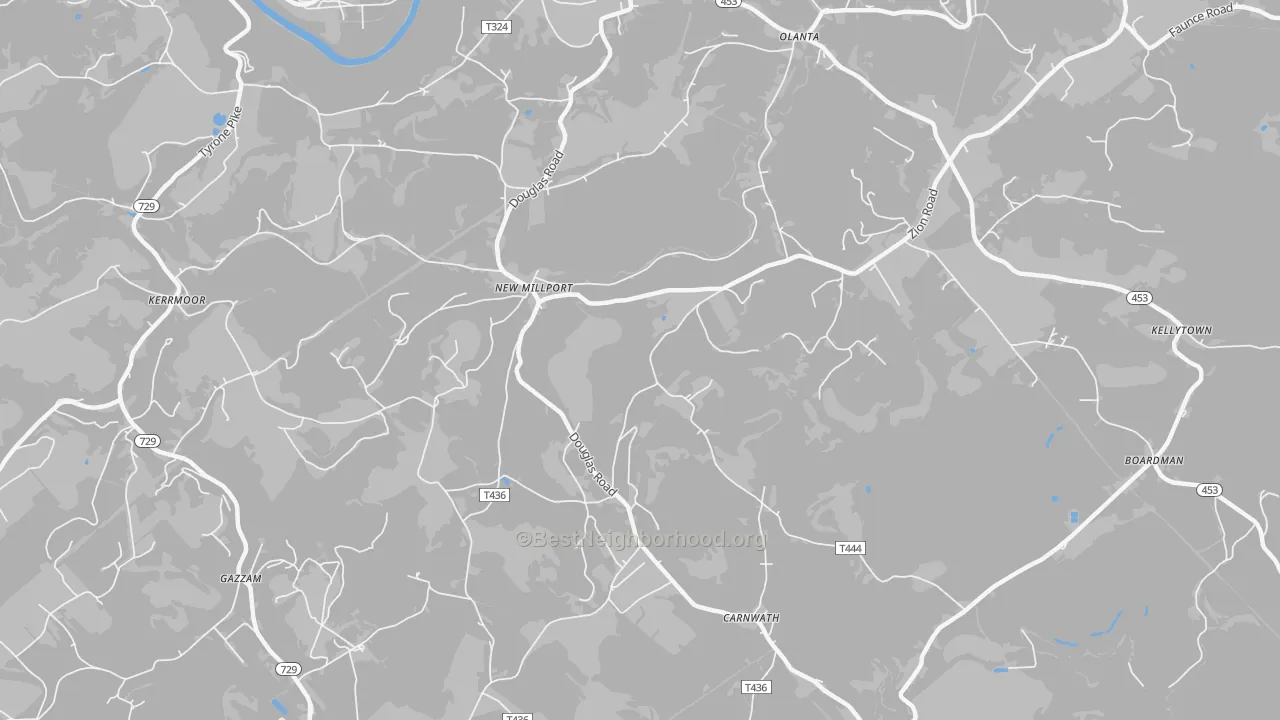 Transit Grade map of New Millport, PA