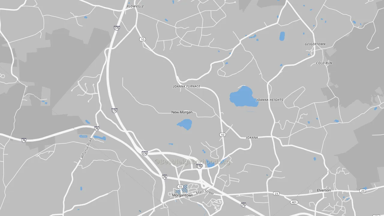 Transit Grade map of New Morgan, PA