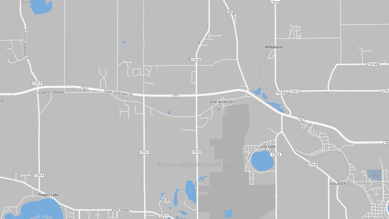 Transit Grade map of New Munster, WI