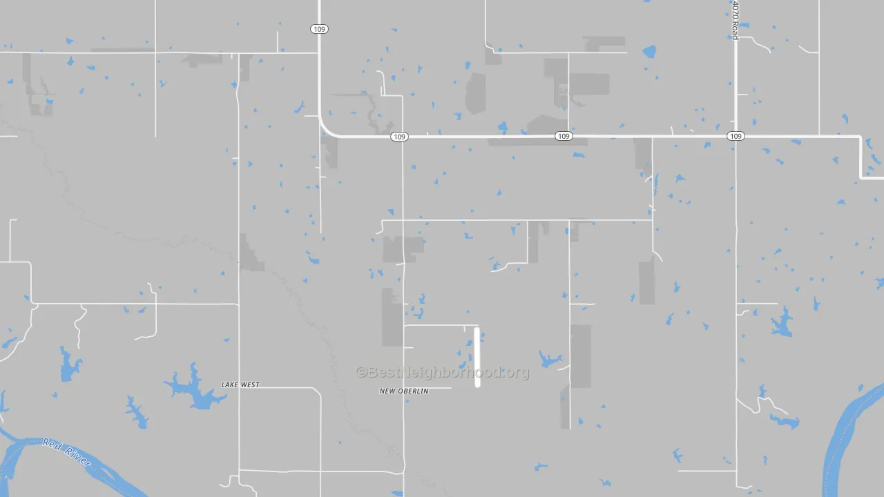 Transit Grade map of New Oberlin, OK