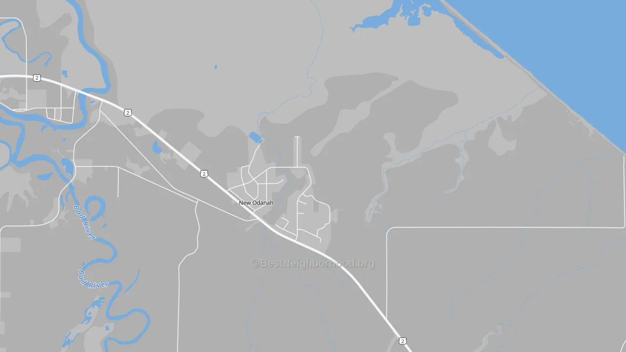 Transit Grade map of New Odanah, WI