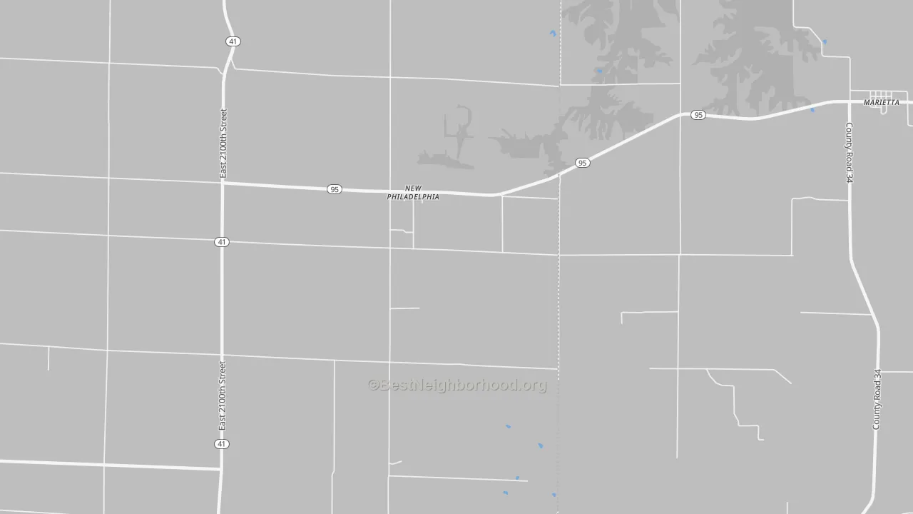 Transit Grade map of New Philadelphia, IL