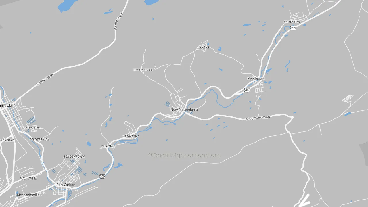 Transit Grade map of New Philadelphia, PA