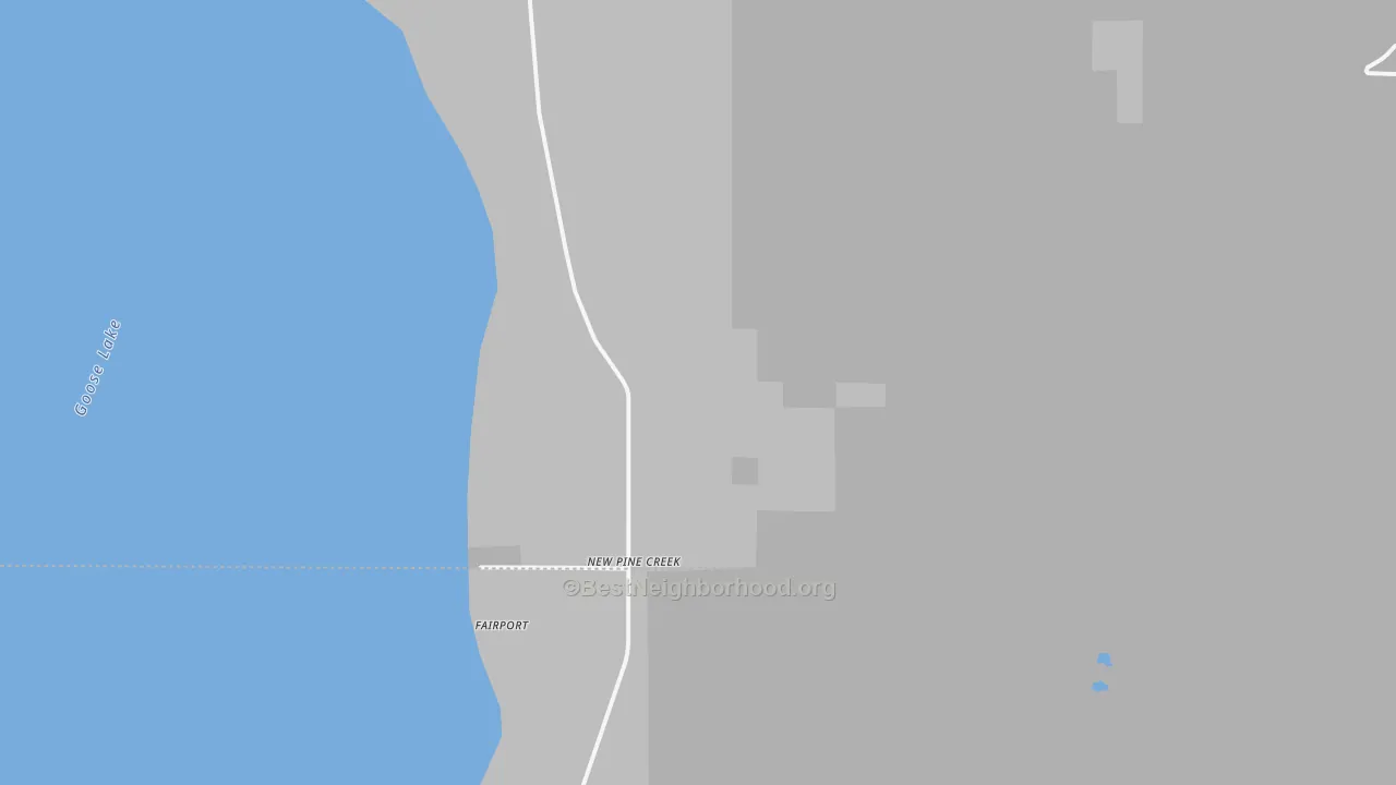 Transit Grade map of New Pine Creek, OR