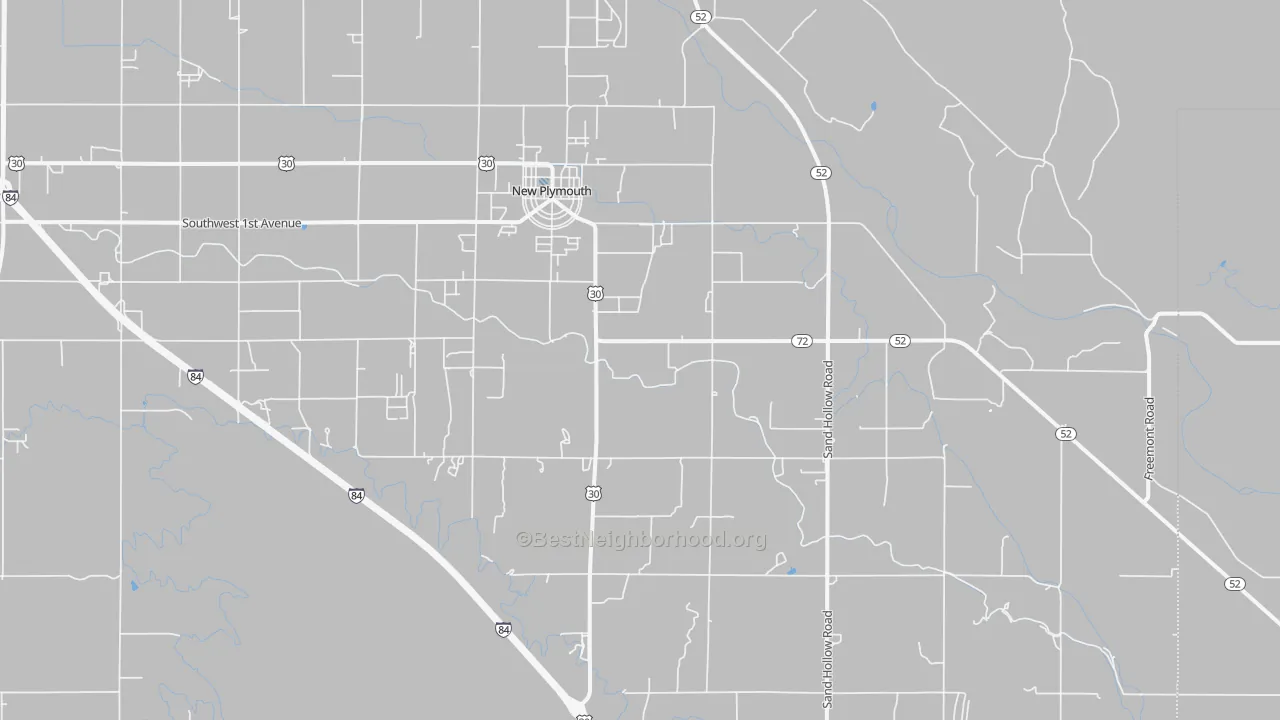 Transit Grade map of New Plymouth, ID