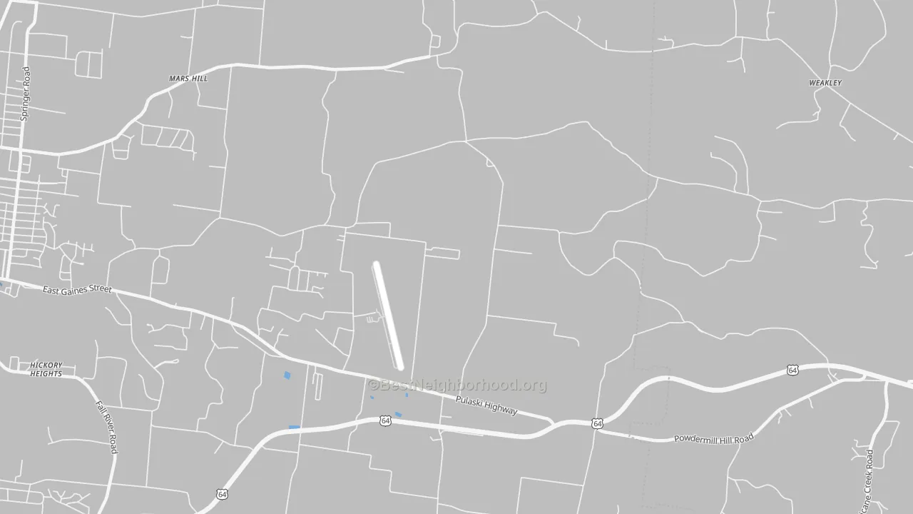 Transit Grade map of New Prospect, TN