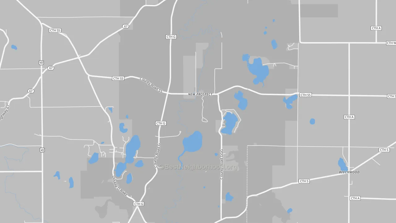 Transit Grade map of New Prospect, WI