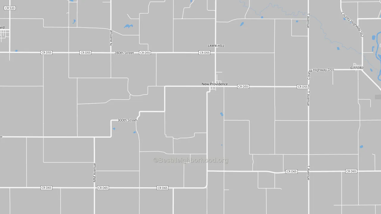 Transit Grade map of New Providence, IA